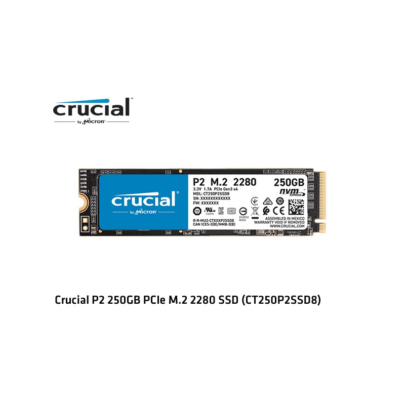 250Go M.2 NVMe - CT250P2SSD8 - P2