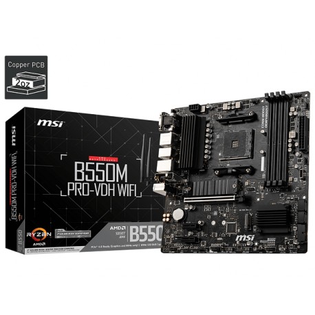 M.B. MSI B550M PRO-VDH WIFI (AM4) 4xDDR4 (RYZEN 3000/5000)