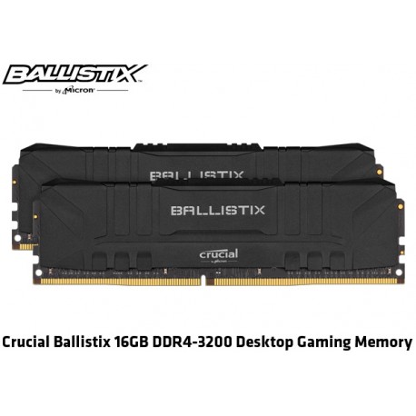 16GB KIT DDR4 3200MHZ (2X8GB) CRUCIAL BALLISTIX GAMING 1,35V (BLACK) (BL2K8G32C16U4B)