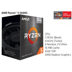 AMD RYZEN 5 5600G 3.9GHz (4.4GHz TURBO) SIX CORE + RADEON GRAPHICS 1900MHZ